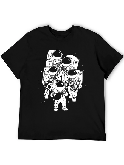 Astronaut Band Graphic T-Shirt - Black Cotton Tee