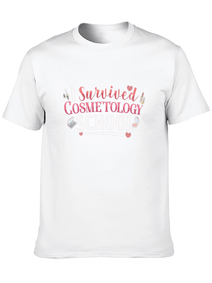 I Survived Cosmetology School Black T-Shirt
