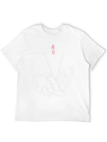 Sushi Fish Graphic Tee - Japanese Food Art T-Shirt