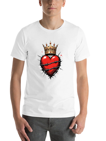 Crowned Heart Graphic Tee - Edgy Style