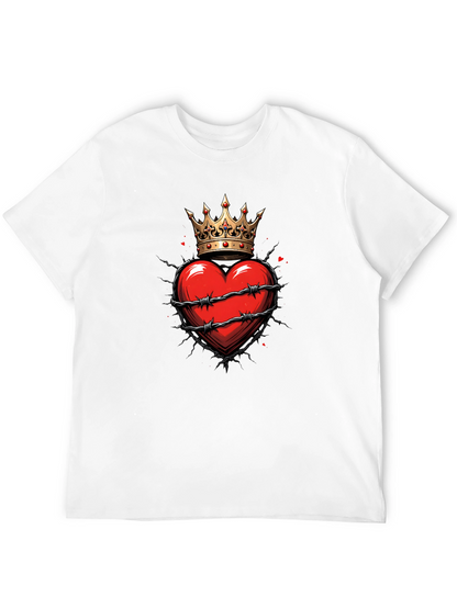 Crowned Heart Graphic Tee - Edgy Style