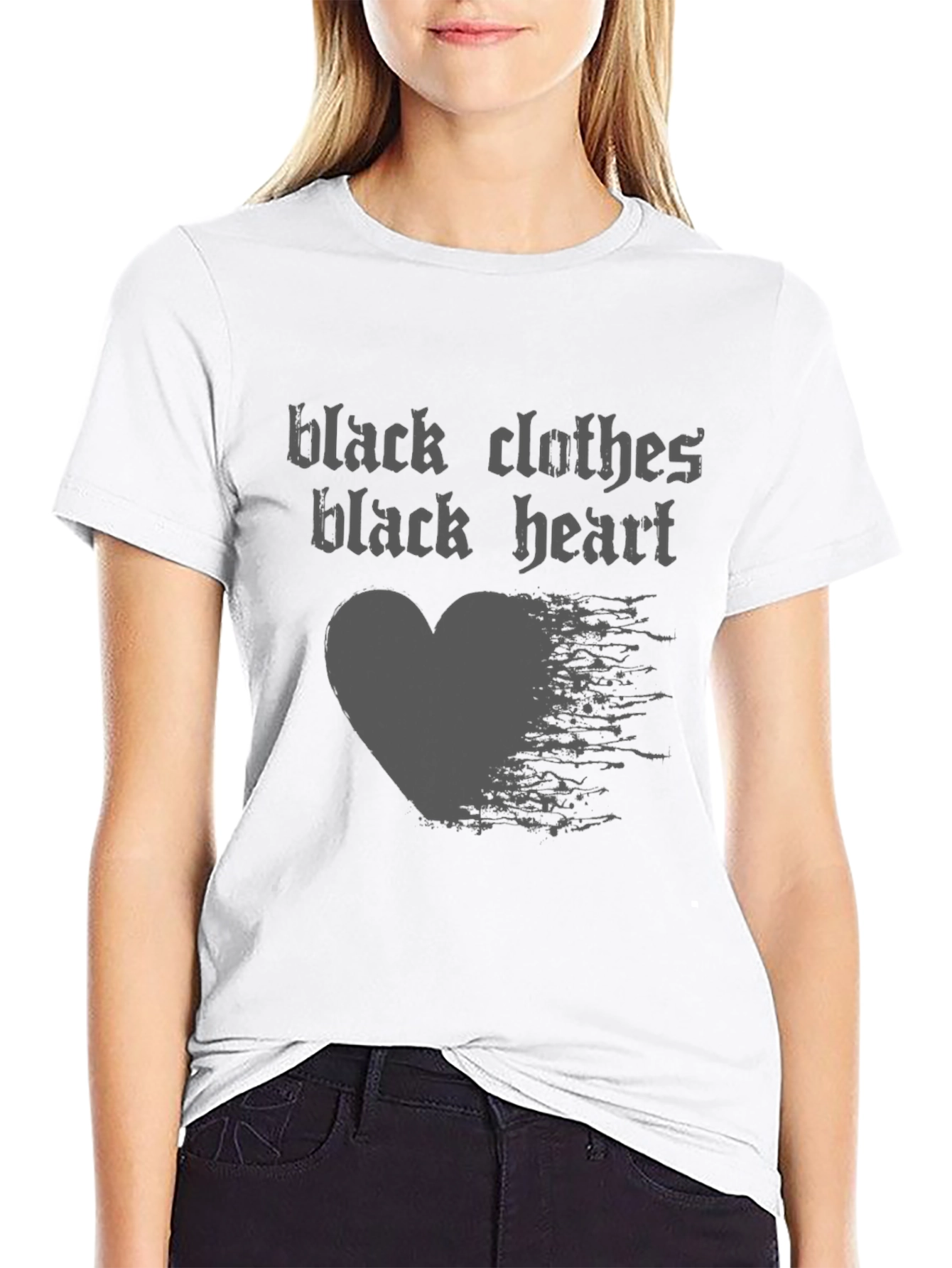 Black Clothes Black Heart Graphic T-Shirt