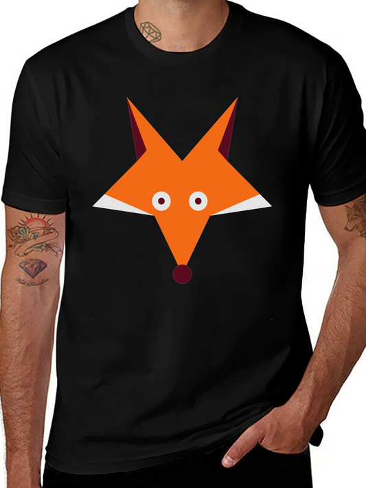 Fox Graphic Black T-Shirt - Cool Animal Tee