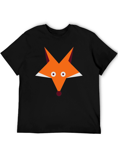 Fox Graphic Black T-Shirt - Cool Animal Tee