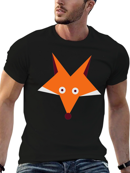 Fox Graphic Black T-Shirt - Cool Animal Tee