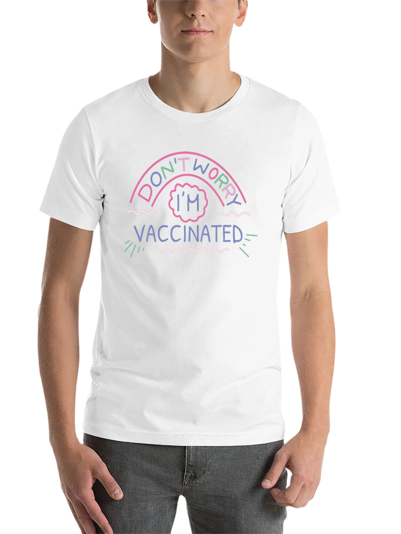 Dont Worry Im Vaccinated Black T-Shirt
