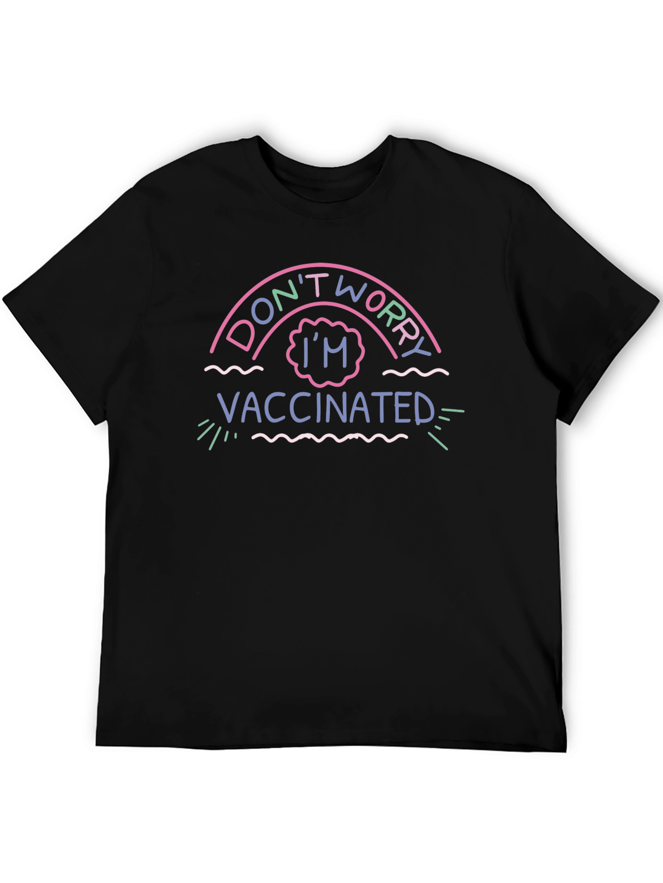 Dont Worry Im Vaccinated Black T-Shirt