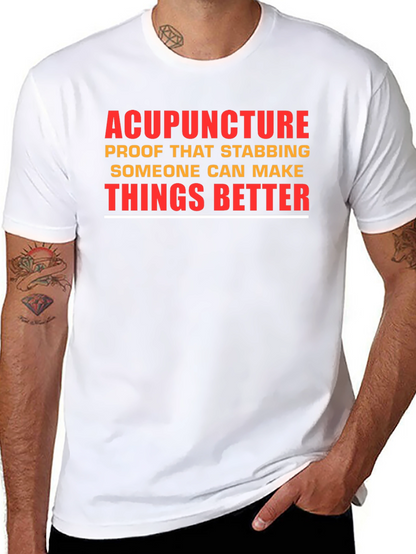 Acupuncture Stabbing T-Shirt - Funny Graphic Tee