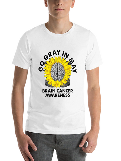 Go Gray in May Brain Cancer Awareness Sunflower T-Shirt