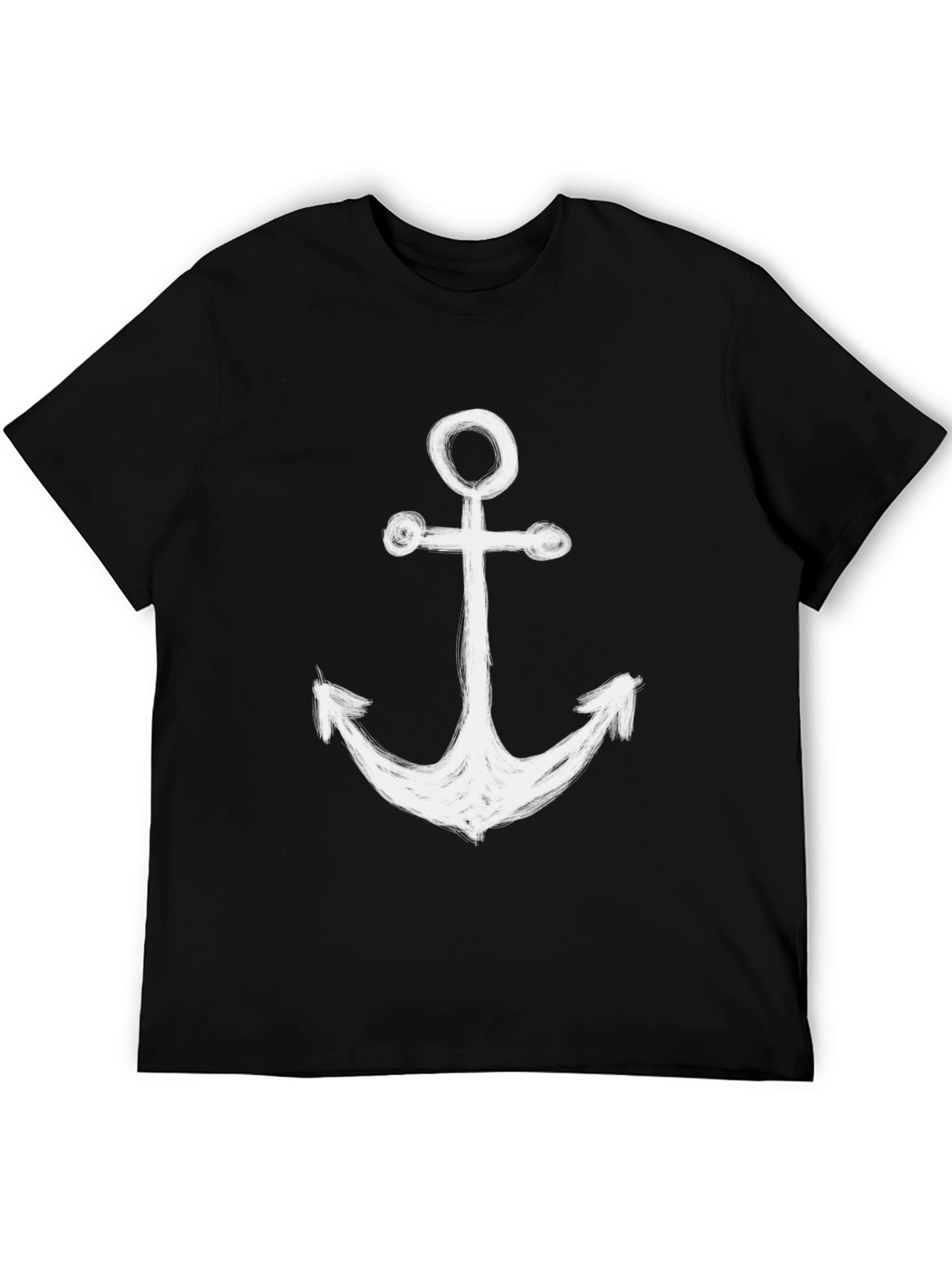 Anchor Graphic Print Black T-Shirt