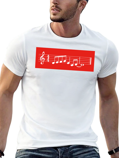 Musical Score Graphic Tee - Black