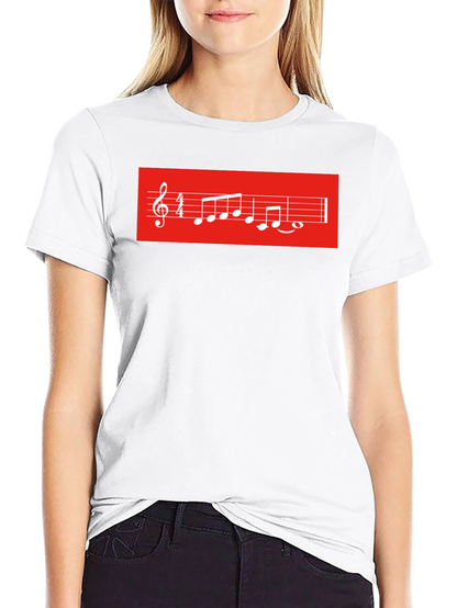 Musical Score Graphic Tee - Black