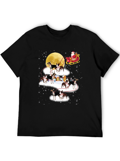 Christmas Dog Sled T-Shirt Santa Claus Holiday