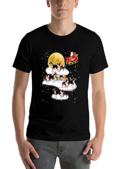 Christmas Dog Sled T-Shirt Santa Claus Holiday