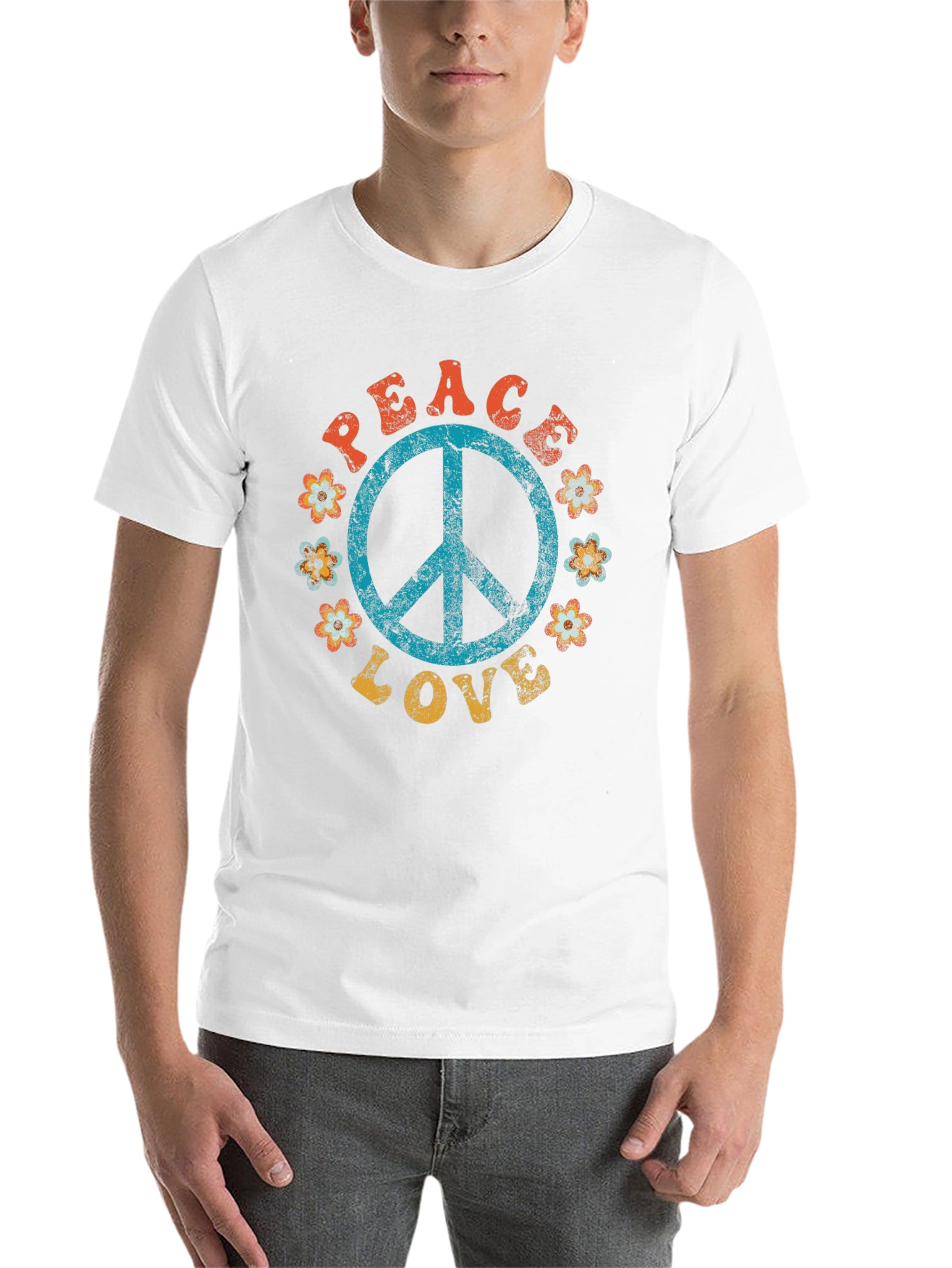 Peace & Love Retro T-Shirt