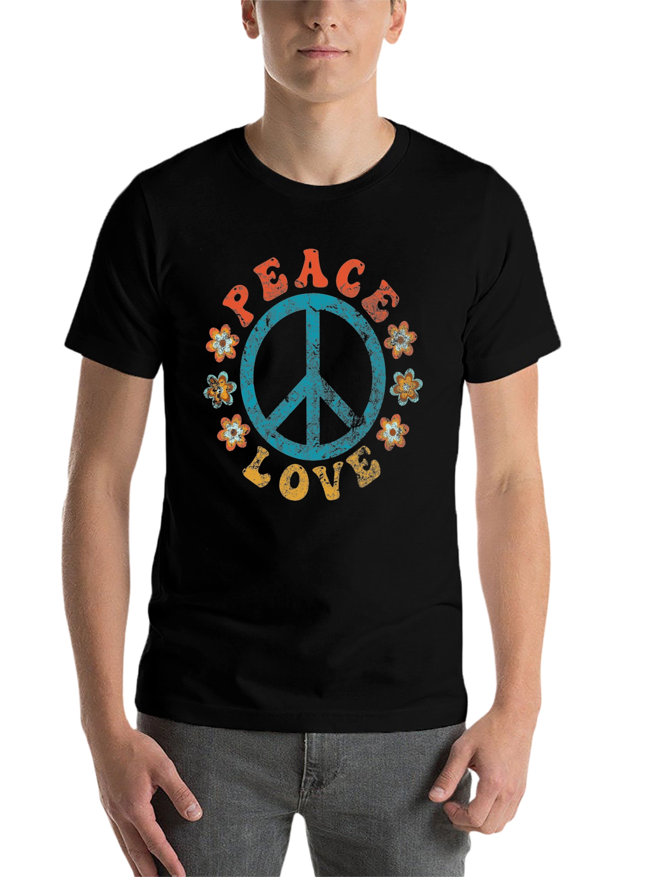Peace & Love Retro T-Shirt