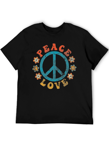 Peace & Love Retro T-Shirt