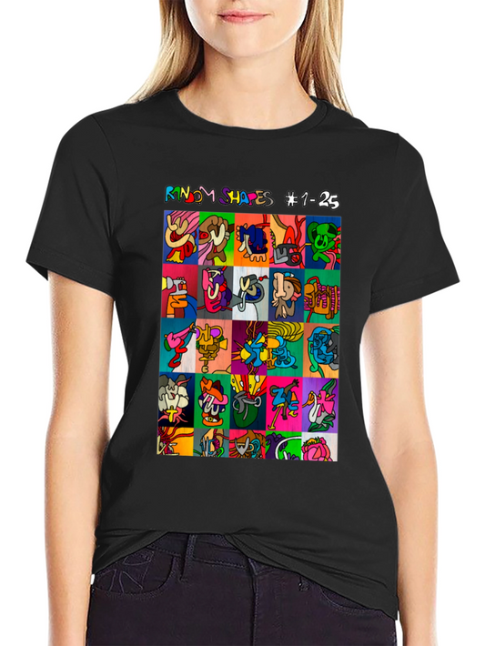 Abstract Art T-Shirt: Random Shapes Graphic Tee