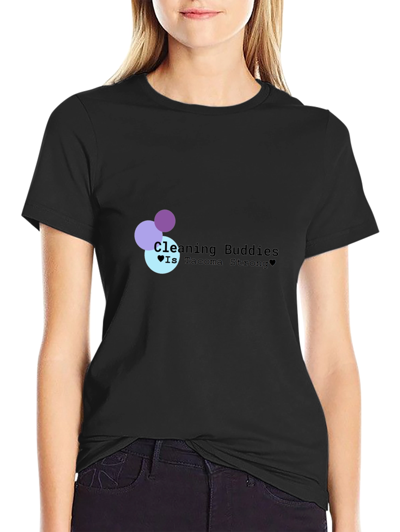 Cleaning Buddies Tacoma Strong Black T-Shirt