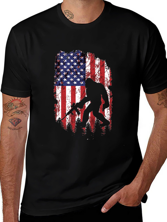American Flag Bigfoot AR-15 T-Shirt