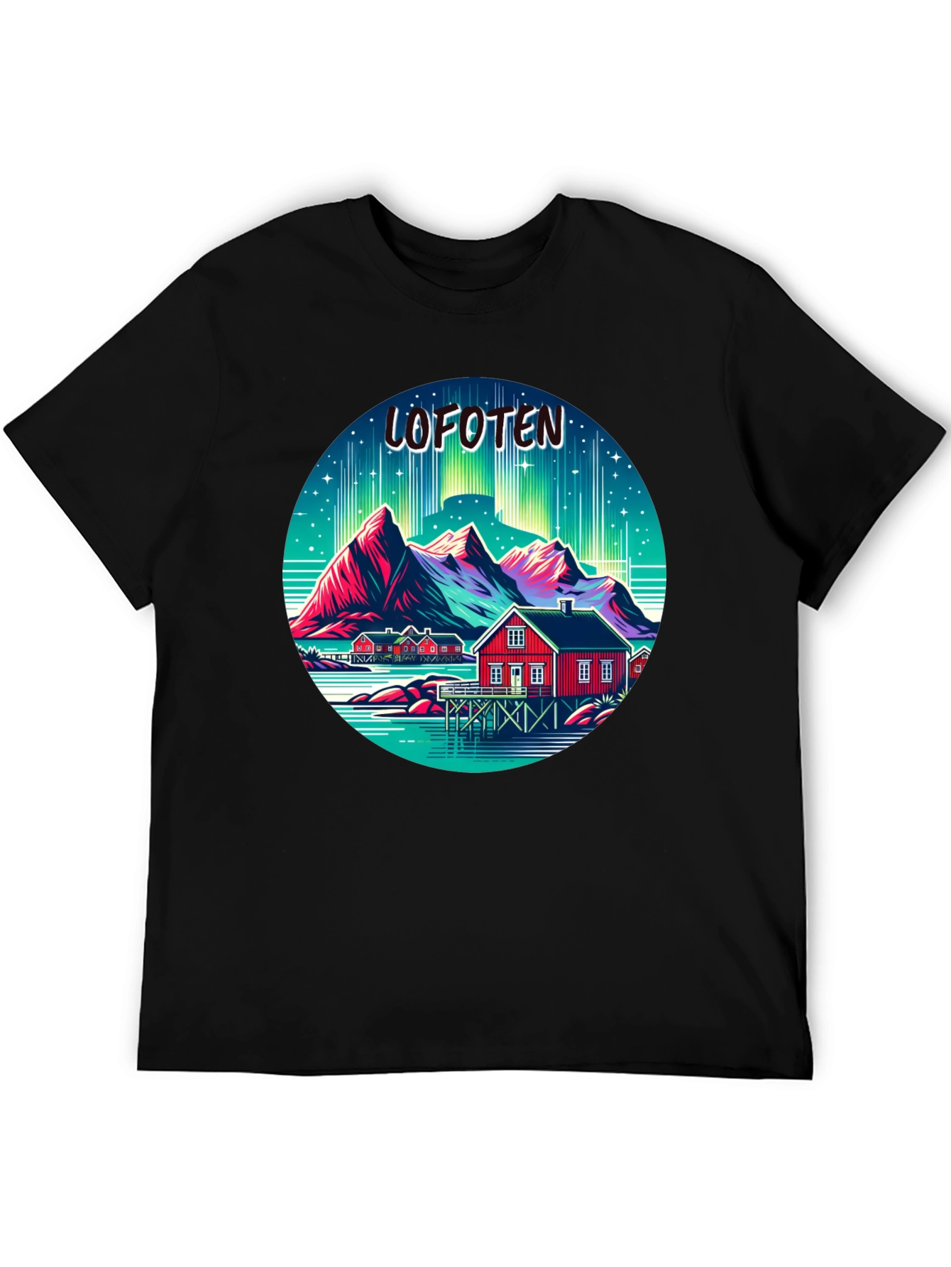Lofoten Norway Aurora Borealis T-Shirt