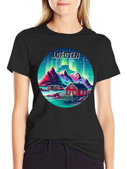 Lofoten Norway Aurora Borealis T-Shirt