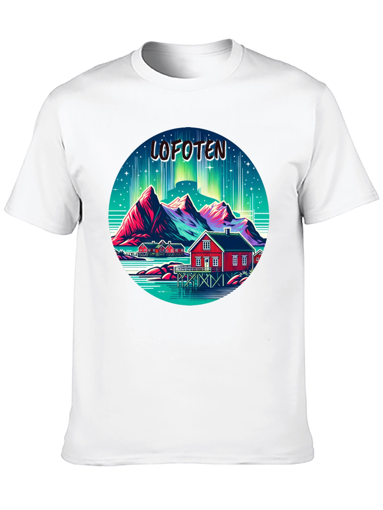 Lofoten Norway Aurora Borealis T-Shirt