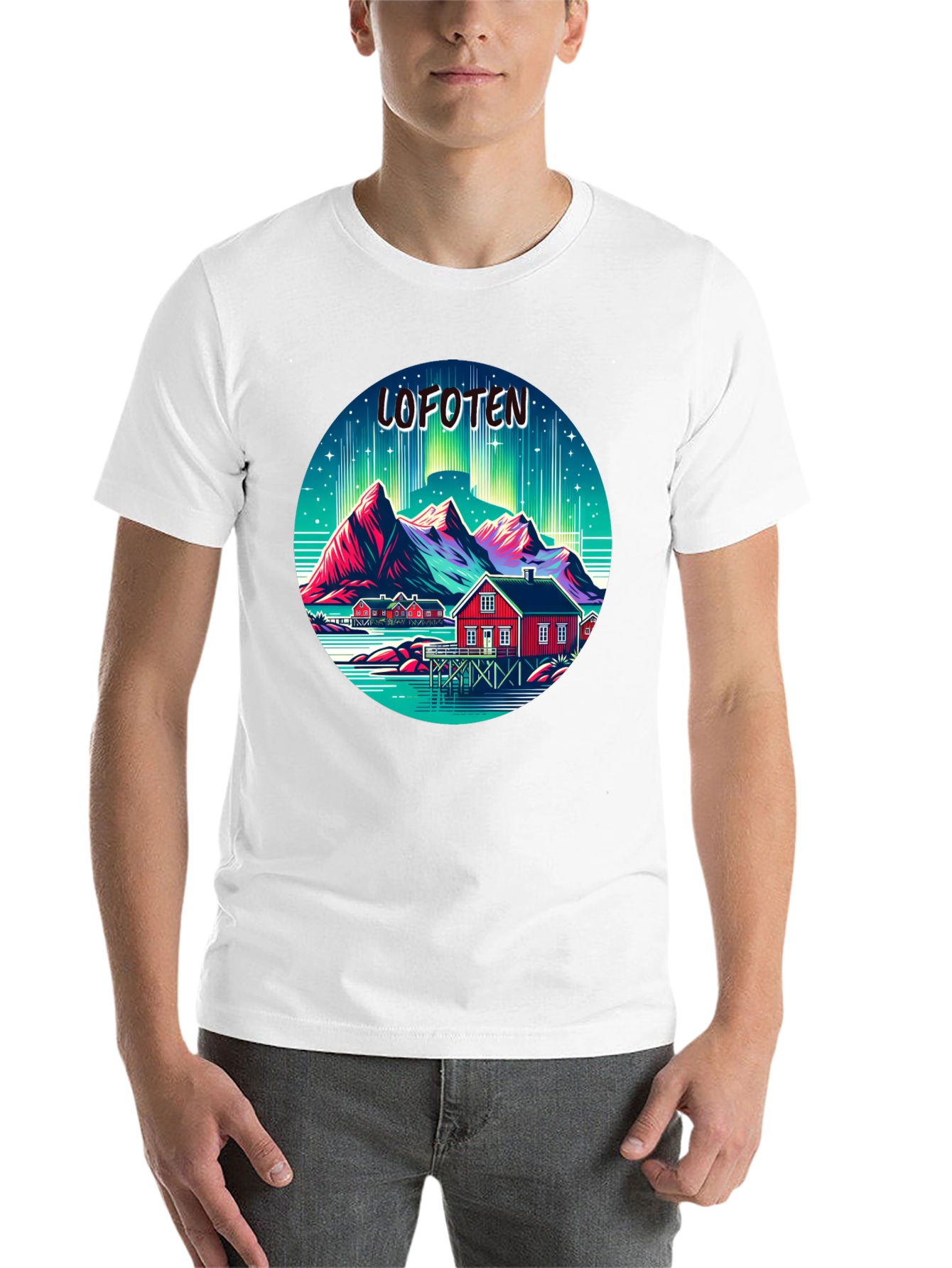 Lofoten Norway Aurora Borealis T-Shirt