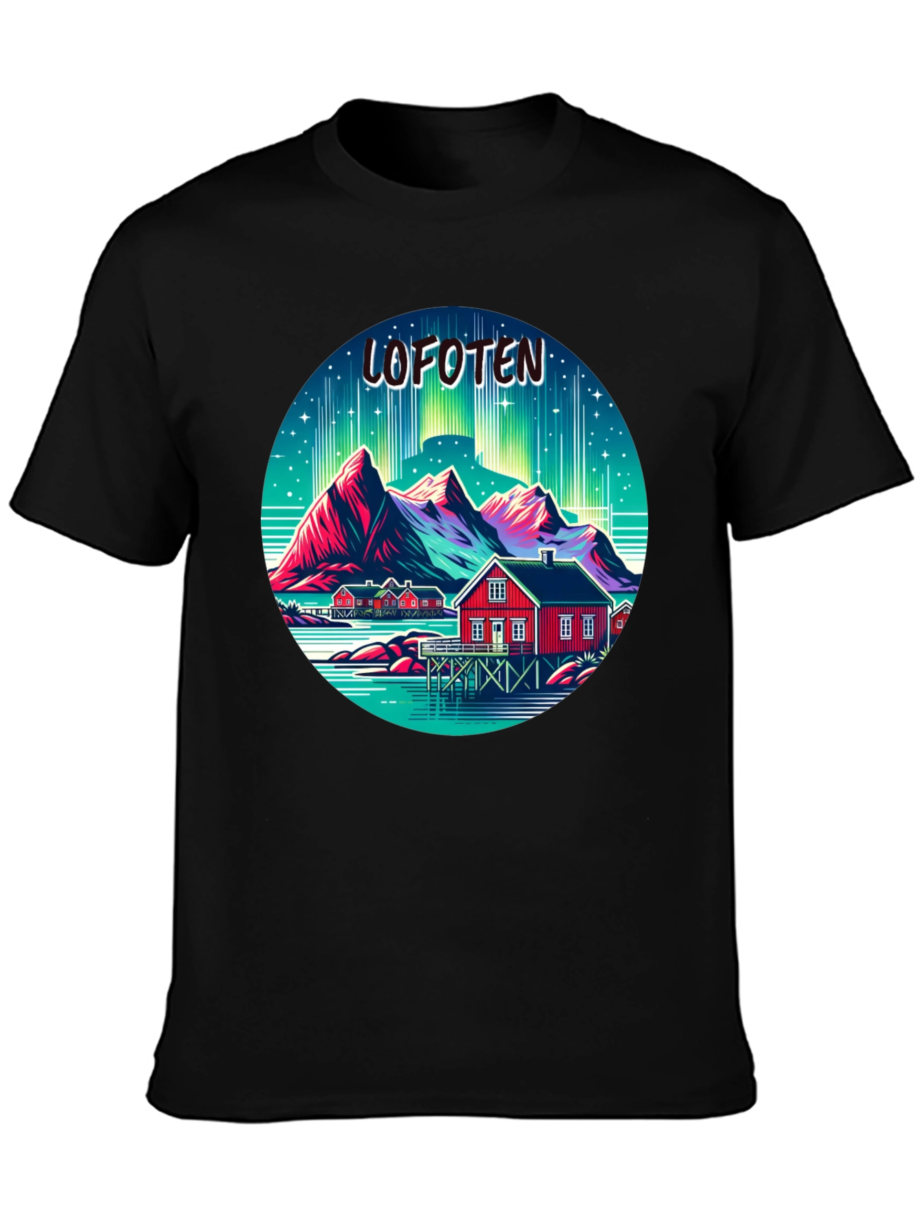 Lofoten Norway Aurora Borealis T-Shirt