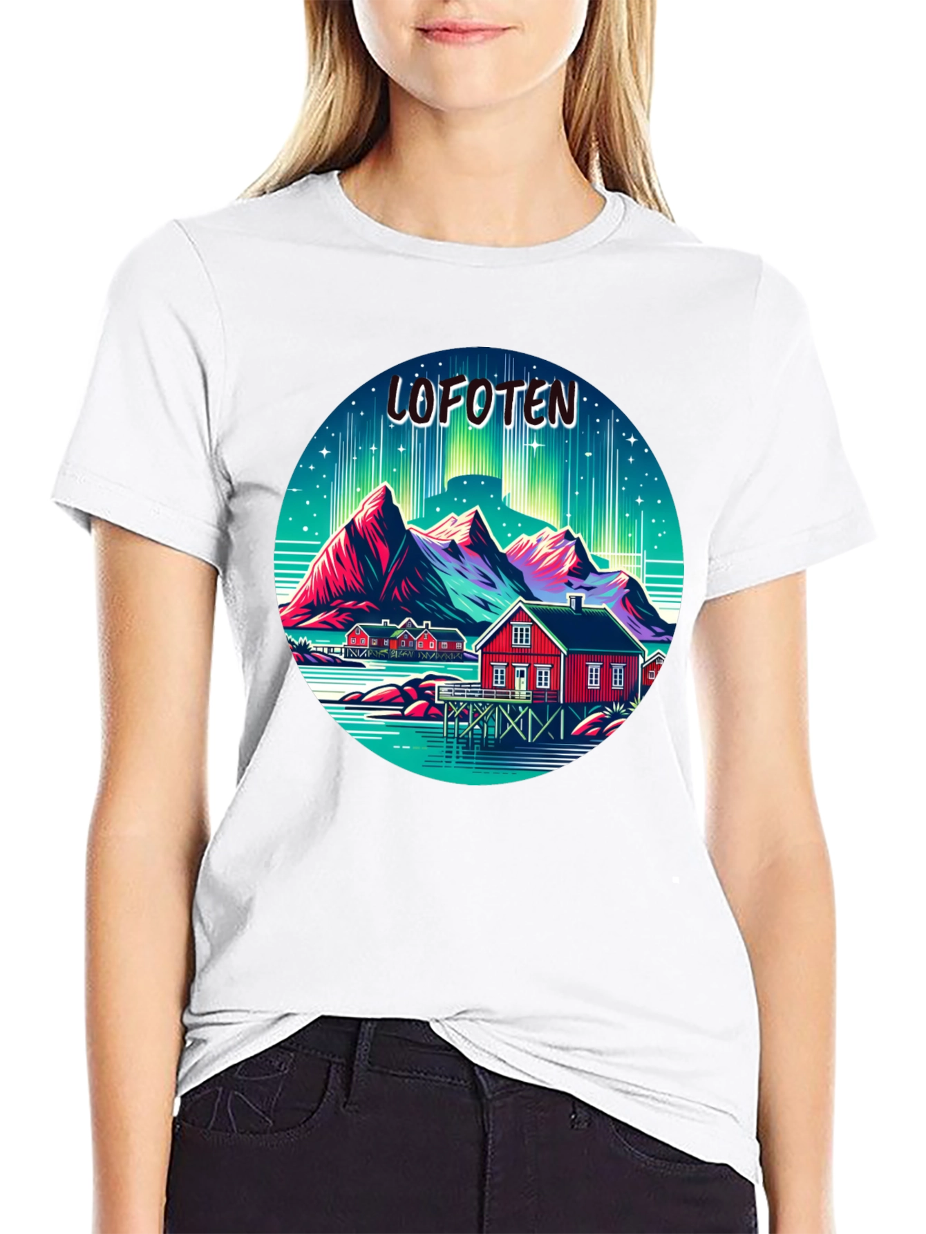 Lofoten Norway Aurora Borealis T-Shirt