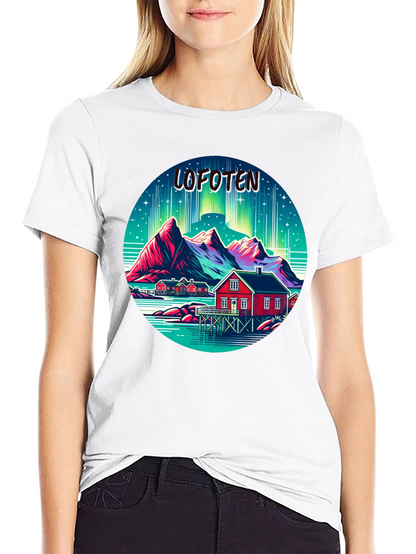 Lofoten Norway Aurora Borealis T-Shirt