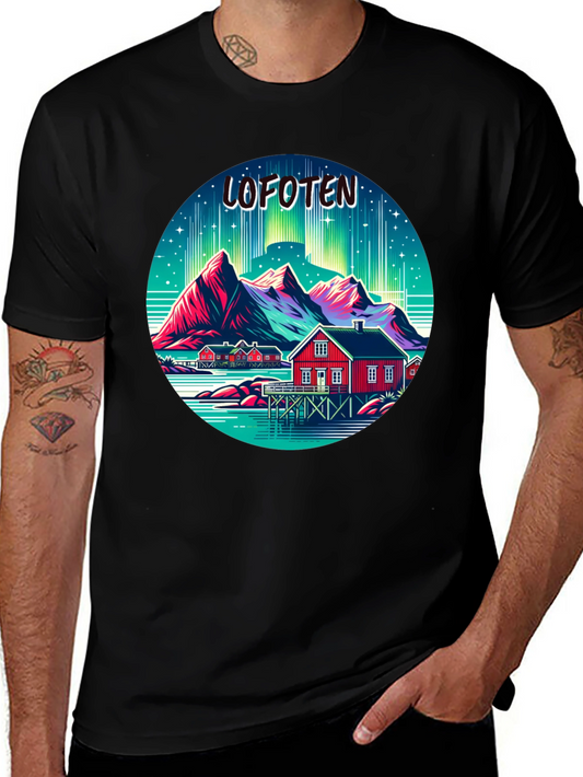 Lofoten Norway Aurora Borealis T-Shirt