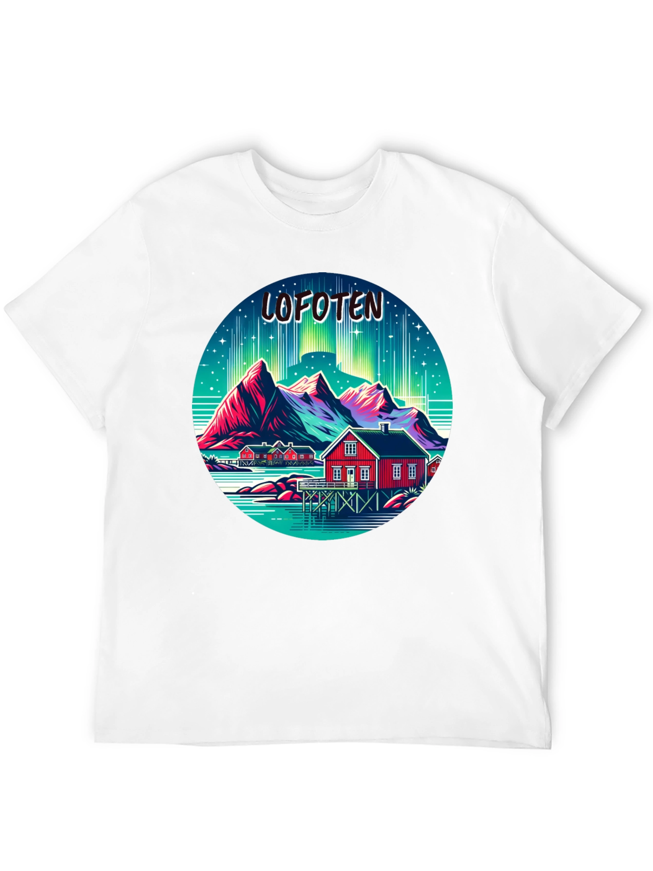 Lofoten Norway Aurora Borealis T-Shirt