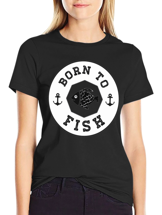 Born To Fish T-Shirt - Anchor Nautical Design Tee