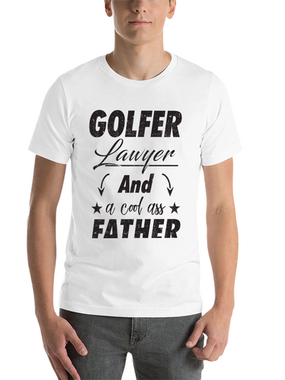 Golfer Lawyer Father Black T-Shirt