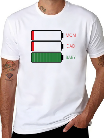 Family Battery Level T-Shirt - Funny Parenting Tee