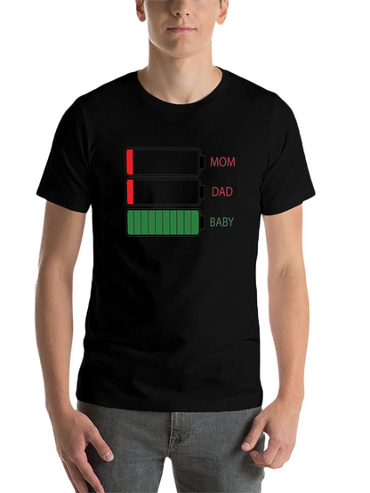 Family Battery Level T-Shirt - Funny Parenting Tee