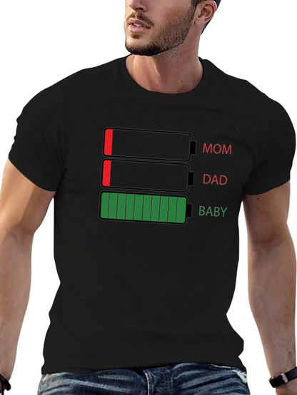 Family Battery Level T-Shirt - Funny Parenting Tee