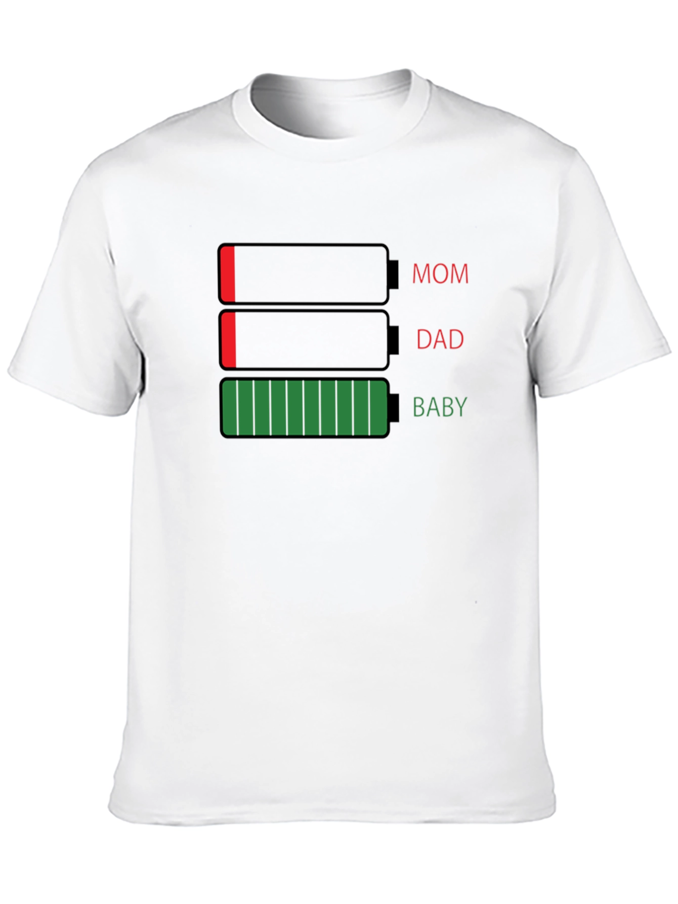 Family Battery Level T-Shirt - Funny Parenting Tee