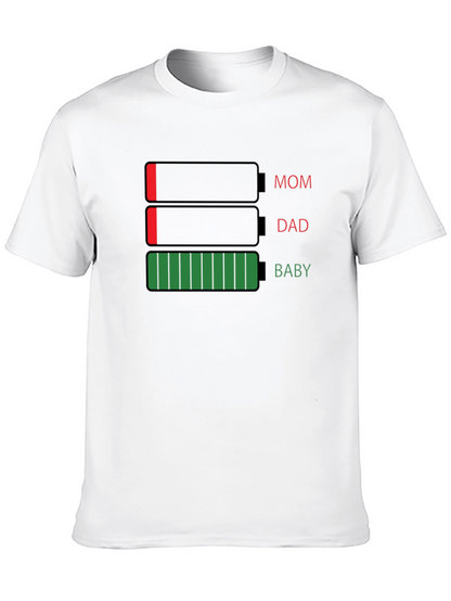 Family Battery Level T-Shirt - Funny Parenting Tee