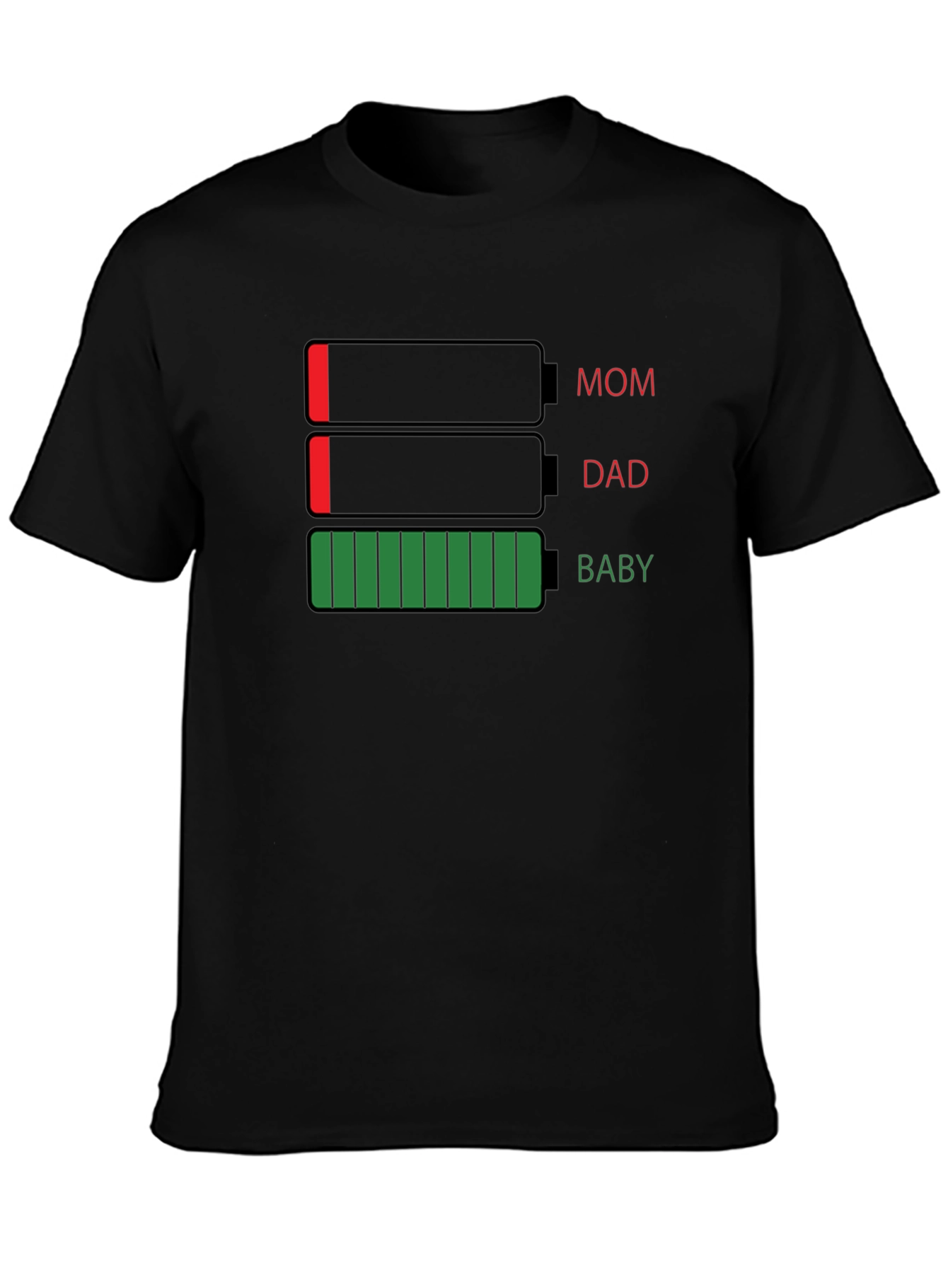 Family Battery Level T-Shirt - Funny Parenting Tee