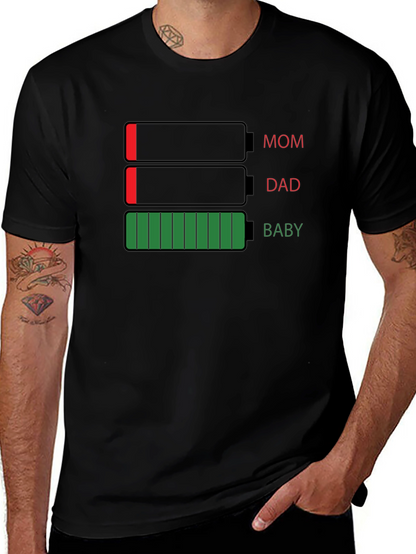 Family Battery Level T-Shirt - Funny Parenting Tee