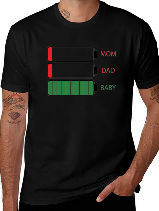 Family Battery Level T-Shirt - Funny Parenting Tee