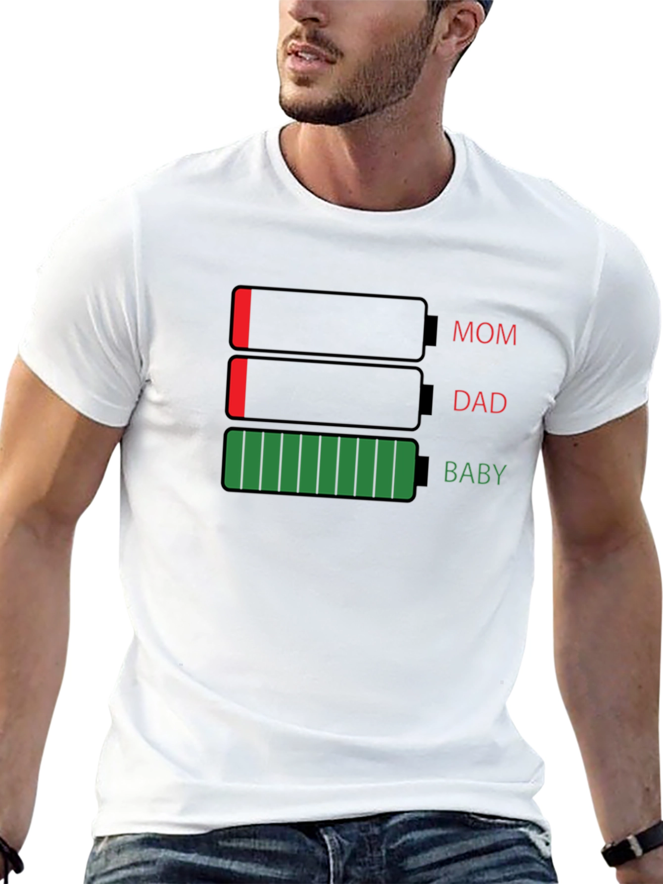Family Battery Level T-Shirt - Funny Parenting Tee