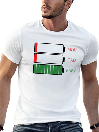 Family Battery Level T-Shirt - Funny Parenting Tee