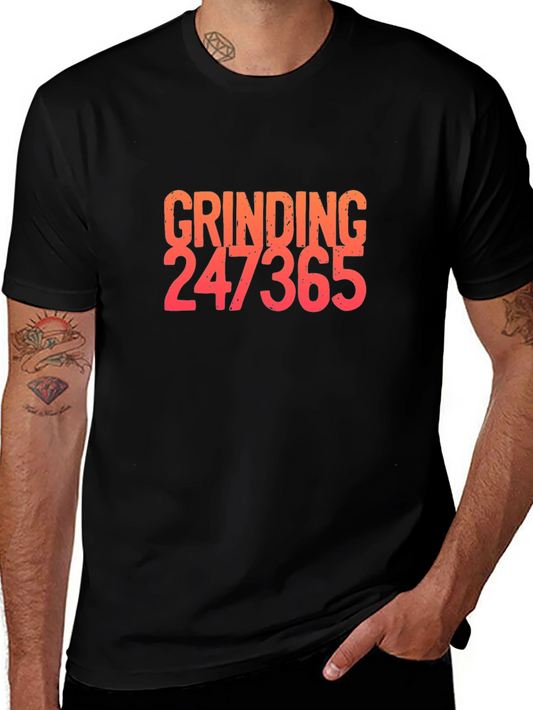 Grinding 247365 Graphic Tee - Black Cotton Blend Shirt