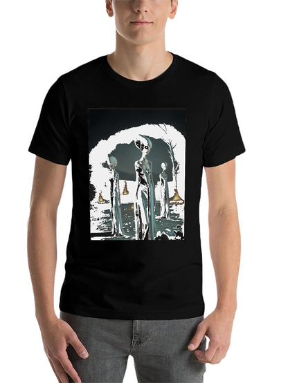 Alien Graphic Tee - Sci-Fi Style Black T-Shirt