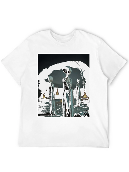 Alien Graphic Tee - Sci-Fi Style Black T-Shirt
