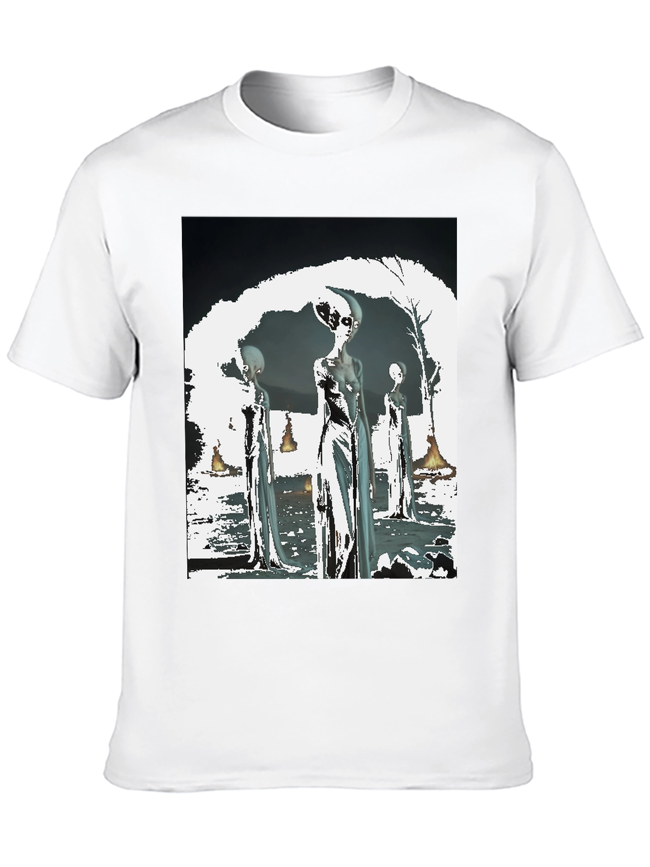 Alien Graphic Tee - Sci-Fi Style Black T-Shirt