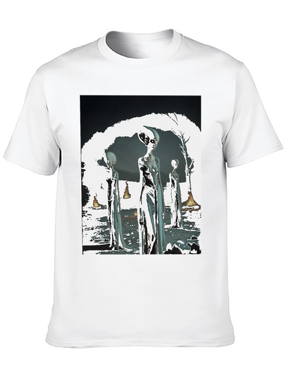 Alien Graphic Tee - Sci-Fi Style Black T-Shirt